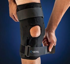 img 2 attached to 🏋️ Extra Large Black United Ortho Wraparound Hinged Knee Brace