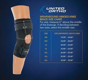 img 1 attached to 🏋️ Extra Large Black United Ortho Wraparound Hinged Knee Brace