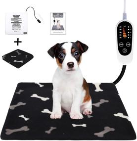 img 4 attached to 🔥 Rest-Eazzzy Pet Heating Pad: Indoor Dog & Cat Warming Mat with Timer & Temperature Controls (18" X 18")