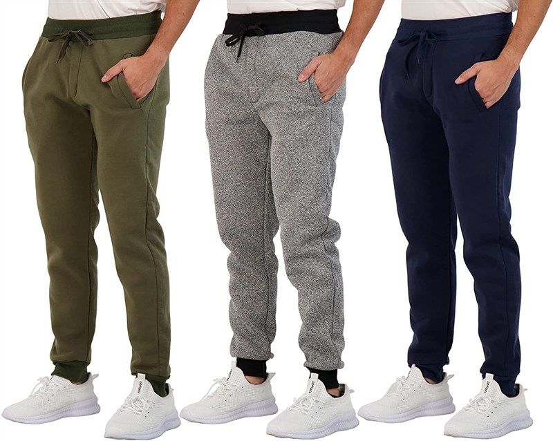 pack mens fleece jogger set logo