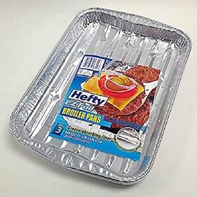 img 3 attached to 🍳 Тяжелые противеньи Hefty EZ Foil 91855 8x11.25x1 Miracle Broiler - Упаковка из 3 штук (поглощение жира)