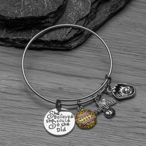 img 3 attached to Sportybella Softball Bracelet Believed Jewelry