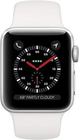 img 3 attached to Renewed Apple Watch Series 3 GPS + Cellular, 38MM Silver Aluminum Case with White Sport Band