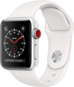 img 4 attached to Renewed Apple Watch Series 3 GPS + Cellular, 38MM Silver Aluminum Case with White Sport Band