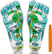 revitalize your feet with acupressure reflexology socks: unisex foot massage socks with five toe separation, cotton material, and english-spanish reflexology charts – includes rod! logo