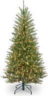 🎄 4.5ft national tree company dunhill fir slim christmas tree, green, pre-lit with white lights and stand логотип