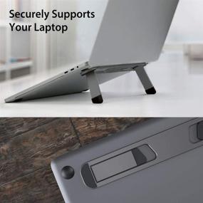 img 1 attached to 🖥️ Neetto Laptop Cooling Stand, Portable Aluminum Foldable Ergonomic Holder for Desk, Table, Travel - Compatible with MacBook Air Pro, Dell XPS, HP, Lenovo and More 10-15.6” Laptops – BS103