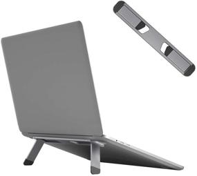 img 4 attached to 🖥️ Neetto Laptop Cooling Stand, Portable Aluminum Foldable Ergonomic Holder for Desk, Table, Travel - Compatible with MacBook Air Pro, Dell XPS, HP, Lenovo and More 10-15.6” Laptops – BS103