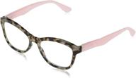 👓 peepers by peeperspecs women's blue light reading glasses: stylish soft cat eye design with no correction eyewear logo