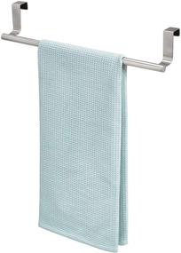 img 4 attached to 🛀 14" Brushed Stainless Steel iDesign Forma Over-the-Cabinet Bathroom Hand Towel Bar Holder