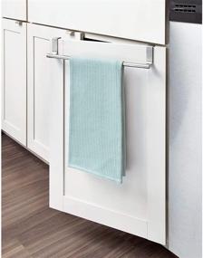 img 2 attached to 🛀 14" Brushed Stainless Steel iDesign Forma Over-the-Cabinet Bathroom Hand Towel Bar Holder