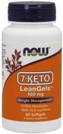 💊 now supplements 7-keto leangels - 100mg cla, green tea, acetyl-l-carnitine, rhodiola extract - 60 softgels logo