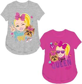 img 4 attached to 👚 Набор футболок Nickelodeon для девочек 2 штуки: Jojo Siwa Shine On серого цвета и Yas Queen розового цвета