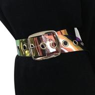 fashion holographic transparent buckle waistband women's accessories in belts logo