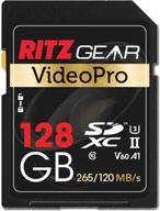 📷 video pro sd card uhs-ii 128gb sdxc memory card u3 v60 a1 - extreme performance for advanced dslr, 4k, 8k, 3d, full hd video, r/w speeds of 265mb/s & 120mb/s logo