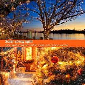 img 3 attached to 🎄 GSBLUNIE Christmas Solar String Lights Outdoor: 2-Pack, 72FT 200 LED Super Bright Fairy Lights, Waterproof Decorations for Yard, Patio, Tree, Garden - 8 Modes