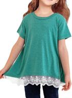 👚 colorful block striped tops for girls (4-13 years) - gnkvler short sleeve shirts logo