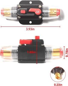 img 2 attached to 🔌 Beneges Car Audio Inline 20A Amps Circuit Breaker: Overload Protection Fuse with Manual Reset for Car Audio Marine Boat Stereo - Perfect Replacement for Fuses
