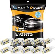 🔆 super bright warm white rv interior led light bulbs - qoope 194 t10 912 921 168 led replacement bulbs for camper car dome map door license plate trailer reverse lights, 42-smd, pack of 10 logo