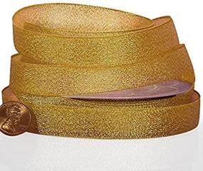 img 1 attached to 🎀 25Yd Gold Metallic Lurex Ribbon, 7/8 Inch Width