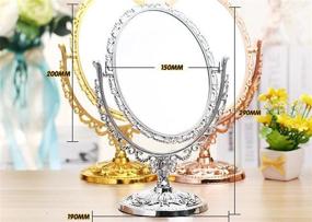 img 1 attached to 💄 Goodaa(R) Gold Vanity Makeup Mirror with Foot Stand - Ideal for Bathroom and Cosmetic Table