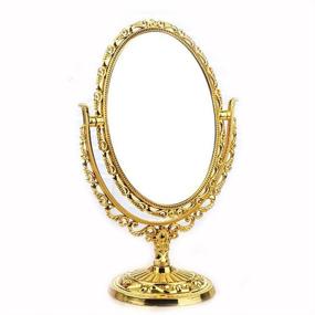 img 4 attached to 💄 Goodaa(R) Gold Vanity Makeup Mirror with Foot Stand - Ideal for Bathroom and Cosmetic Table
