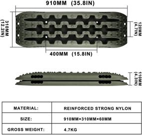 img 2 attached to Коврик Olive XPV для восстановления и улучшения сцепления на бездорожье - Песок, Снег и Грязь, Треки для сцепления и извлечения 4WD