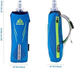 img 3 attached to 🏃 Geila Handheld Water Bottle for Running - 17 oz Grip Handheld Bottle with Hand Strap Hydration Pack - Sport Soft Flask: Stay Hydrated on the Go!