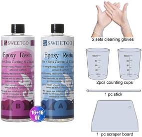 img 3 attached to 🎨 Sweetgo 32oz Clear Casting and Coating Epoxy Resin for Art - Easy Mix 1:1 Ratio - Crystal Clear Resin for Molds, River Tables and Jewelry