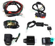 🔌 enhanced electric start kit: engine wiring harness cdi coil wiring loom for 50/70/90/110/125cc quad dirt bike atv go kart dune buggy logo