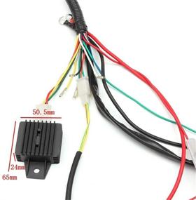 img 1 attached to 🔌 Enhanced Electric Start Kit: Engine Wiring Harness CDI Coil Wiring Loom for 50/70/90/110/125CC Quad Dirt Bike ATV Go Kart Dune Buggy