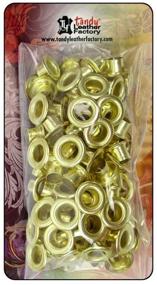 img 1 attached to 🔴 Tandy Leather Eyelets 1/4-inch (6mm) Brass Plated - Pack of 100 - Item# 1287-11