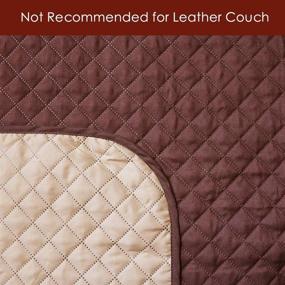 img 3 attached to 🪑 Reversible Large Recliner Cover | Slipcovers for Recliner Chair | Seat Width up to 30 Inch | Machine Washable | Pet-Friendly | Chocolate/Beige