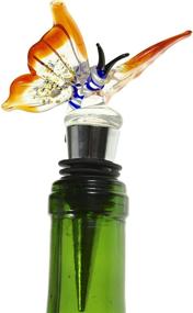 img 2 attached to 🦋 Champagne/Wine Bottle Stopper - Vibrant Glass Butterfly Wine Stopper, Decorative and Unique Wine Corker/Sealer - Eye-Catching Wine Accessories Gift for Hostess