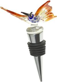 img 3 attached to 🦋 Champagne/Wine Bottle Stopper - Vibrant Glass Butterfly Wine Stopper, Decorative and Unique Wine Corker/Sealer - Eye-Catching Wine Accessories Gift for Hostess