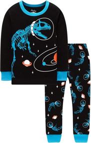 img 3 attached to 🦖 Dinosaurs Christmas Pajamas: Boys' Clothing, Sleepwear & Robes