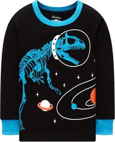 img 2 attached to 🦖 Dinosaurs Christmas Pajamas: Boys' Clothing, Sleepwear & Robes
