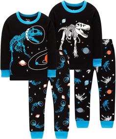 img 4 attached to 🦖 Dinosaurs Christmas Pajamas: Boys' Clothing, Sleepwear & Robes