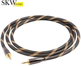 img 3 attached to 🔊 SKW Audiophiles 3.5mm Male to Male AUX Cable - Thick Nylon Braided Stereo Audio Cable (3.2ft/1M)