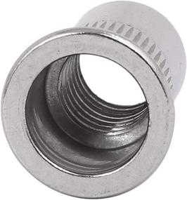 img 2 attached to 20PCS uxcell M12 x 1.75mm 304 Stainless Steel Knurled Blind Rivet Nut Insert Nutsert