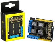 keyestudio 4 channel relay shield 5v: arduino r3, arm, pic, avr, stm32, raspberry pi expansion board logo
