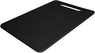 🔪 large black plastic utility cutting board with handles, bpa free and dishwasher safe - zeffy, easy grip, food safe pp material, thick chopping board for kitchen (15.5 x 10) логотип