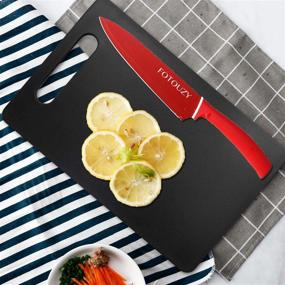 img 2 attached to 🔪 Large Black Plastic Utility Cutting Board with Handles, BPA Free and Dishwasher Safe - Zeffy, Easy Grip, Food Safe PP Material, Thick Chopping Board for Kitchen (15.5 x 10)