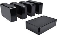 📦 pinfox pack of 5 black abs plastic junction project boxes, 100mm x 60mm x 25mm, for portable electronics, arduino diy prototyping логотип