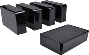 img 4 attached to 📦 Pinfox Pack of 5 Black ABS Plastic Junction Project Boxes, 100mm x 60mm x 25mm, for Portable Electronics, Arduino DIY Prototyping