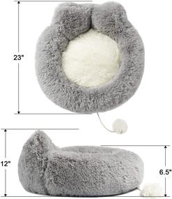 img 2 attached to 🛏️ Tail Stories Cat Bed and Calming Dog Bed: Luxurious, Soft, and Joint-Relieving Pet Bed for Indoor Cats and Small Dogs with Anti-Anxiety Benefits