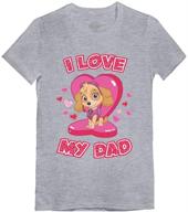 love dad paw patrol skye girls' clothing for tops, tees & blouses logo