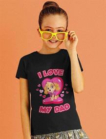 img 1 attached to Love Dad Paw Patrol Skye Girls' Clothing for Tops, Tees & Blouses