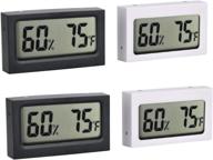 🌡️ 4-pack indoor thermometer hygrometer - digital temperature sensor and humidity meters gauge with lcd room monitoring display for cars, bedrooms, and baby rooms логотип