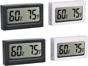 img 4 attached to 🌡️ 4-Pack Indoor Thermometer Hygrometer - Digital Temperature Sensor and Humidity Meters Gauge with LCD Room Monitoring Display for Cars, Bedrooms, and Baby Rooms